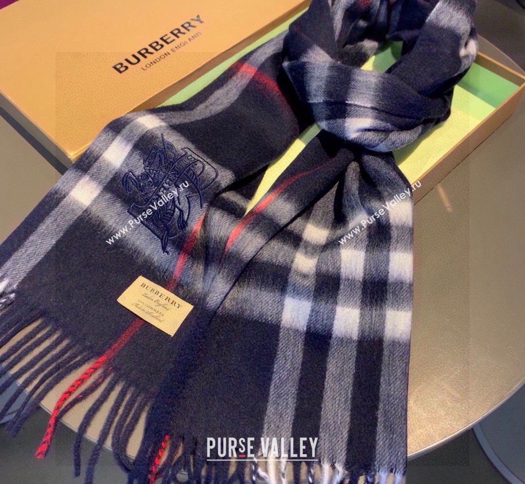 Burberry Check Long Scarf 32x180cm Blue 2023 1108 (XMN-231108048)