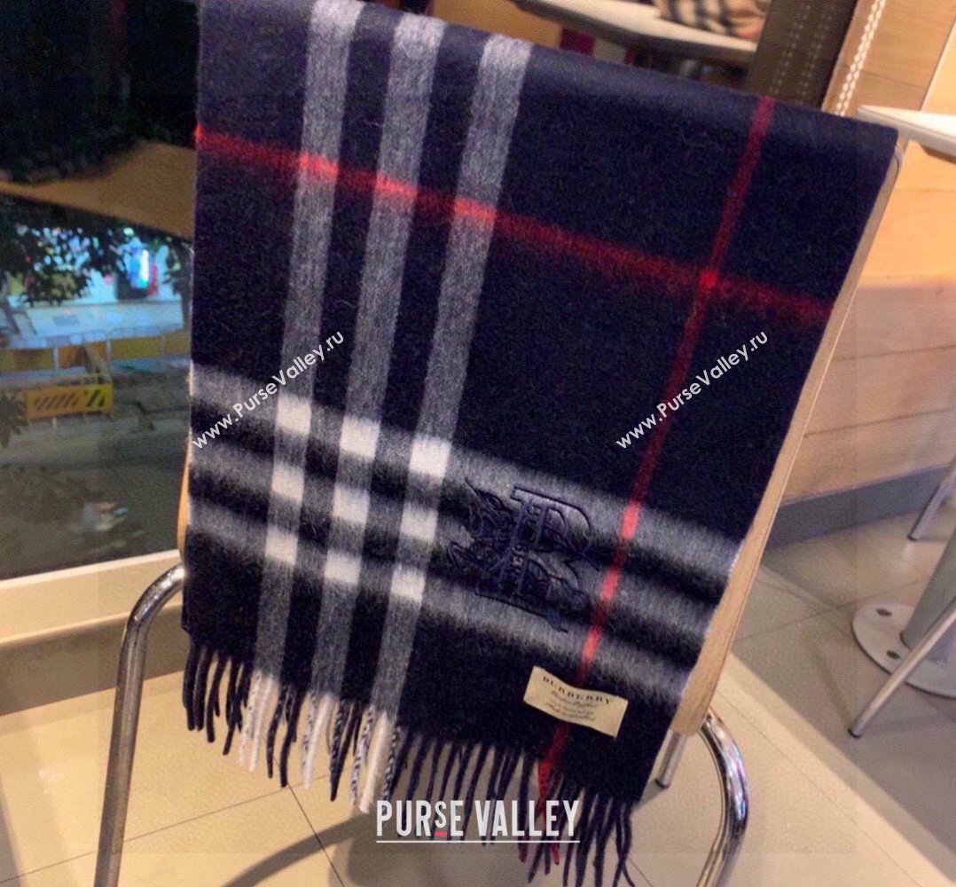 Burberry Check Long Scarf 32x180cm Blue 2023 1108 (XMN-231108048)