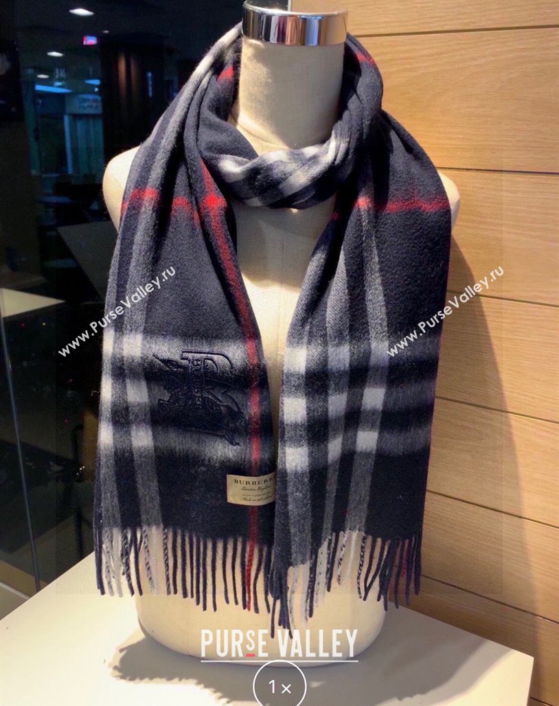 Burberry Check Long Scarf 32x180cm Blue 2023 1108 (XMN-231108048)