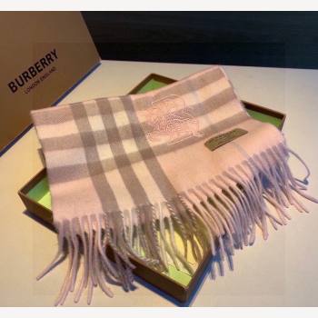 Burberry Check Long Scarf 32x180cm Light Pink 2023 1108 (XMN-231108049)