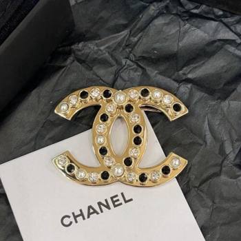 Chanel CC Brooch with Pearls Gold 2023 1109 (YF-231109023)