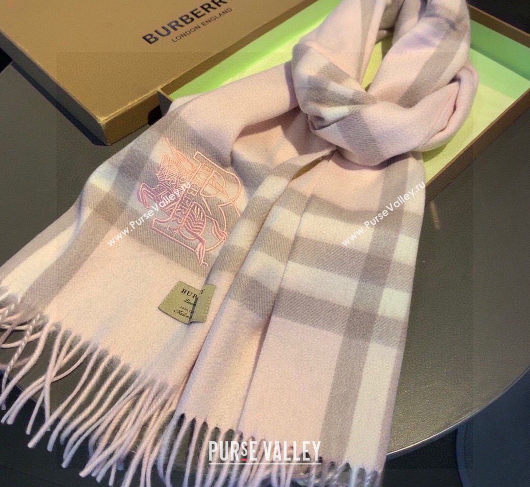 Burberry Check Long Scarf 32x180cm Light Pink 2023 1108 (XMN-231108049)