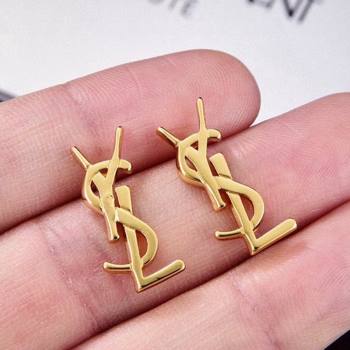 Saint Laurent LE Cassandre YSL Earrings Gold 2023 (YF-231109030)