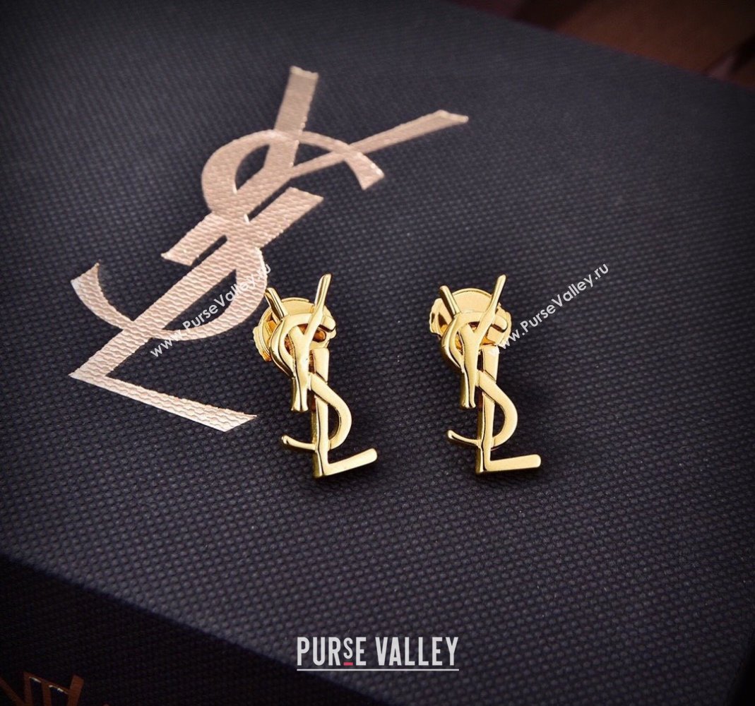 Saint Laurent LE Cassandre YSL Earrings Gold 2023 (YF-231109030)