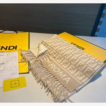 Fendi Wool FF Long Scarf 30x180cm Beige 2023 1108 (XMN-231108052)