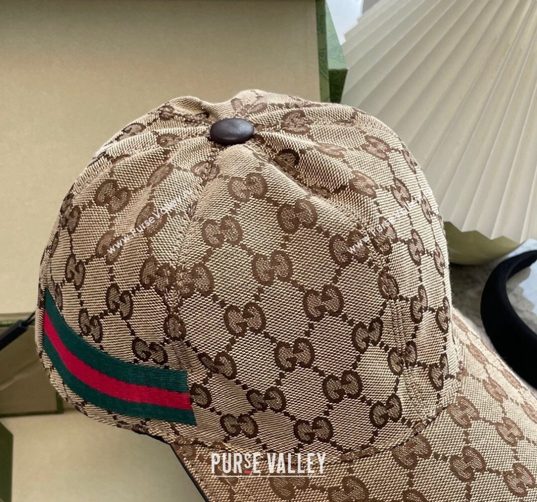 Gucci GG Canvas Classic Baseball Hat with Web Beige 2023 1108 (XMN-231108014)