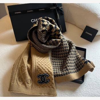 Chanel Knit Long Scarf 30x190cm Brown 2023 1108 (XMN-231108068)