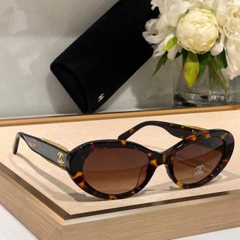 Chanel Oval Sunglasses with Chain 2023 CH5515 1 (A-231122024)