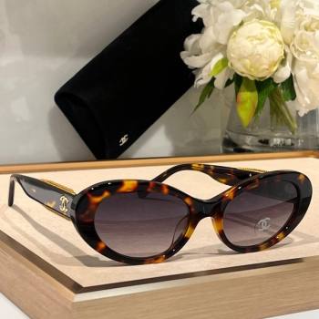 Chanel Oval Sunglasses with Chain 2023 CH5515 2 (A-231122025)