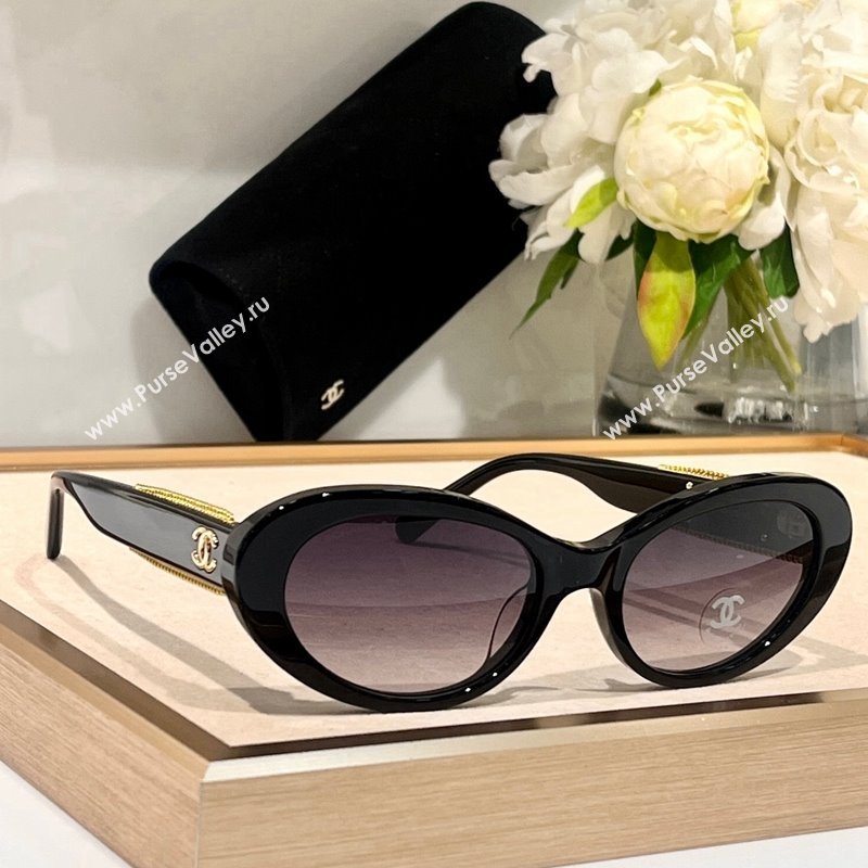 Chanel Oval Sunglasses with Chain 2023 CH5515 5 (A-231122028)