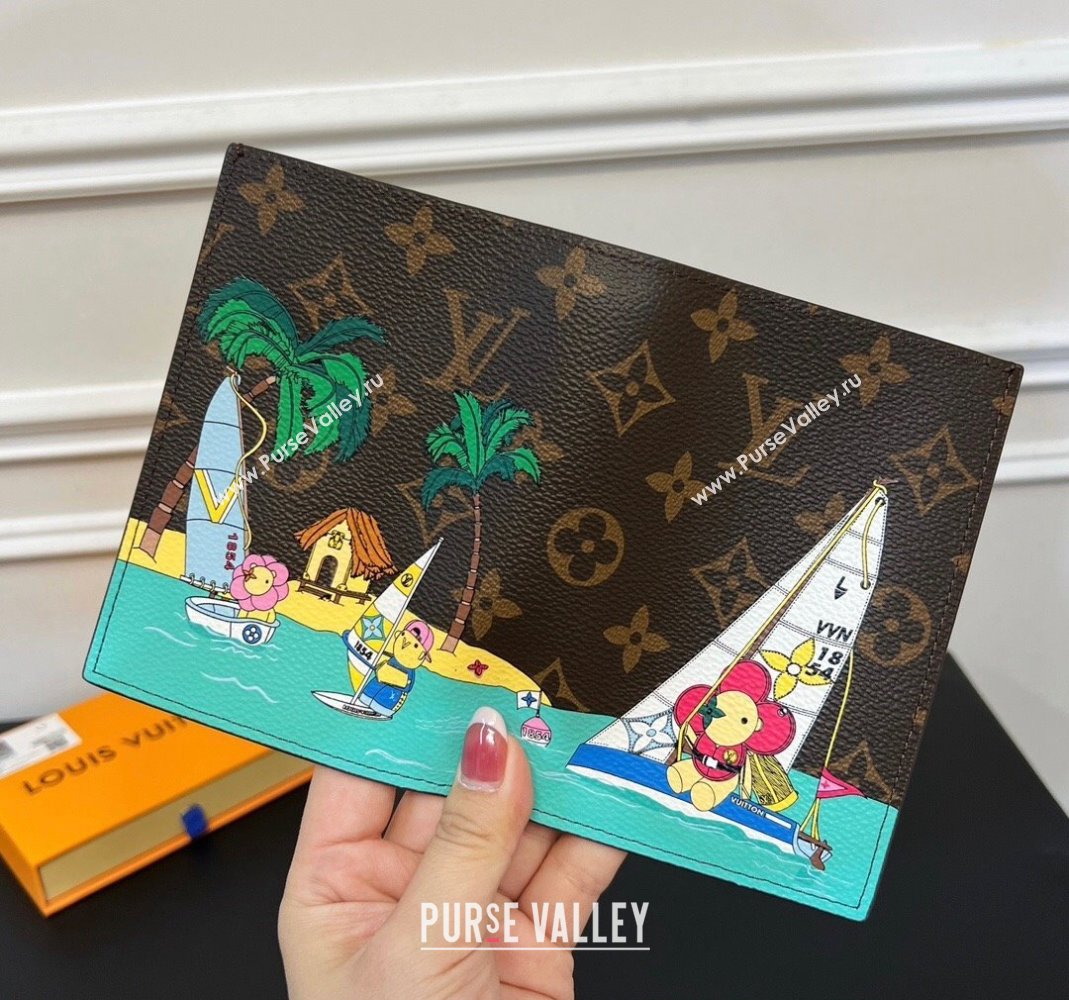 Louis Vuitton Vivienne Passport Cover Sea Sailing Print 2023 1123 (HY-231123110)