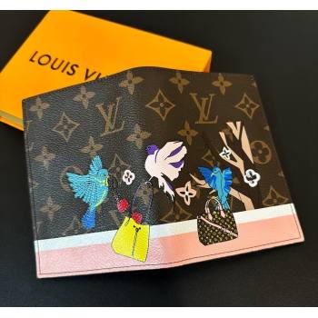 Louis Vuitton Passport Cover Birds Light Pink 2023 1123 (HY-231123114)