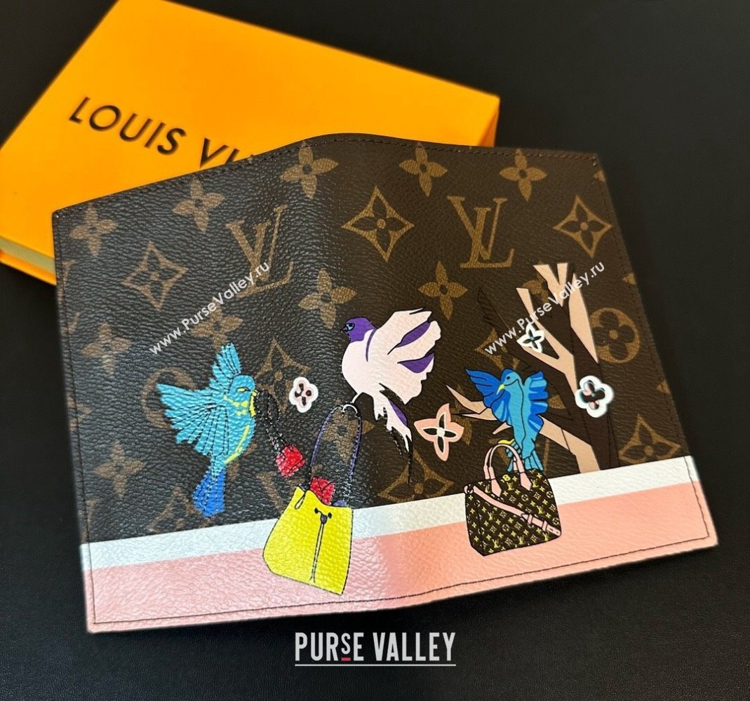 Louis Vuitton Passport Cover Birds Light Pink 2023 1123 (HY-231123114)