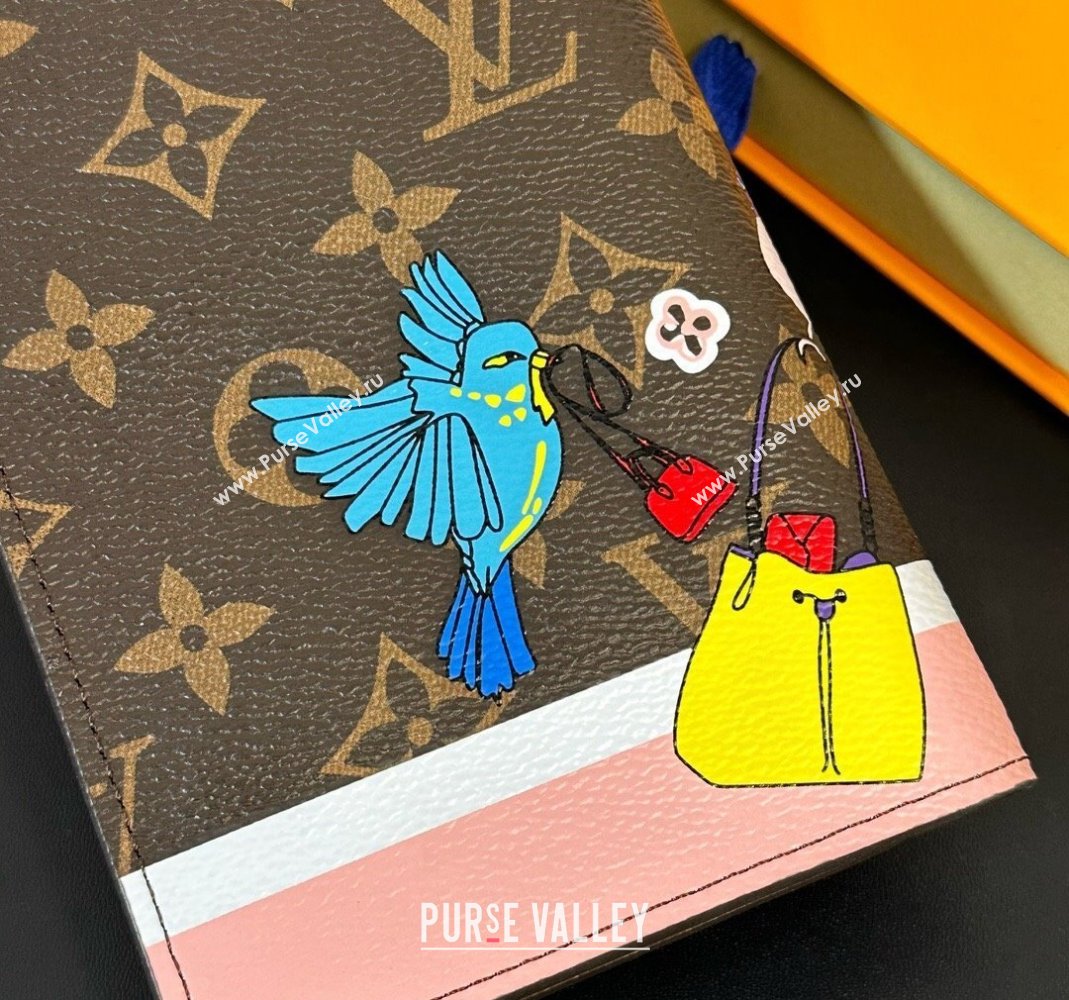 Louis Vuitton Passport Cover Birds Light Pink 2023 1123 (HY-231123114)