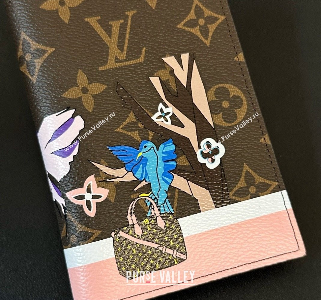 Louis Vuitton Passport Cover Birds Light Pink 2023 1123 (HY-231123114)