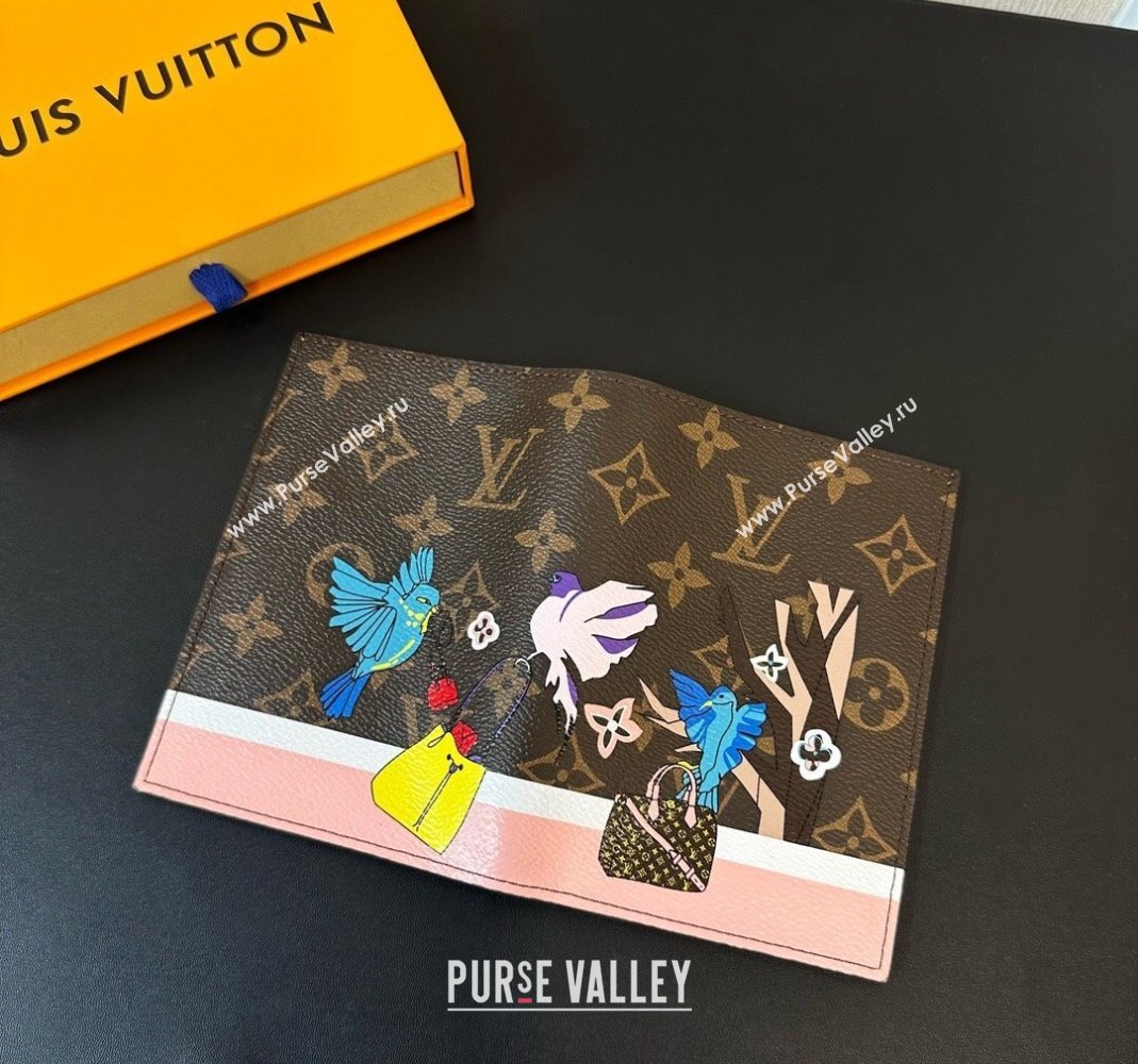 Louis Vuitton Passport Cover Birds Light Pink 2023 1123 (HY-231123114)