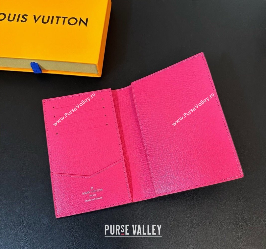 Louis Vuitton Passport Cover Dark Pink 2023 1123 (HY-231123115)