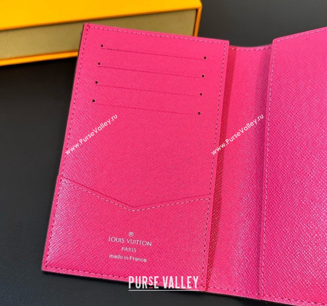 Louis Vuitton Passport Cover Dark Pink 2023 1123 (HY-231123115)