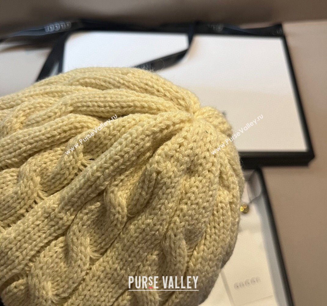 Gucci Knit Hat with Web Light Beige 2023 1123 (XMN-231123063)