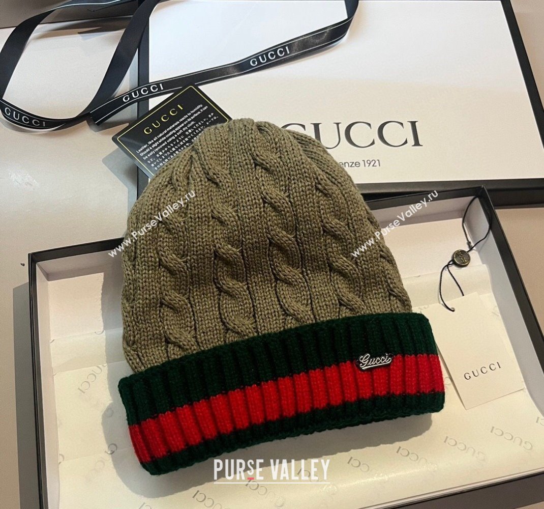 Gucci Knit Hat with Web Green 2023 1123 (XMN-231123065)