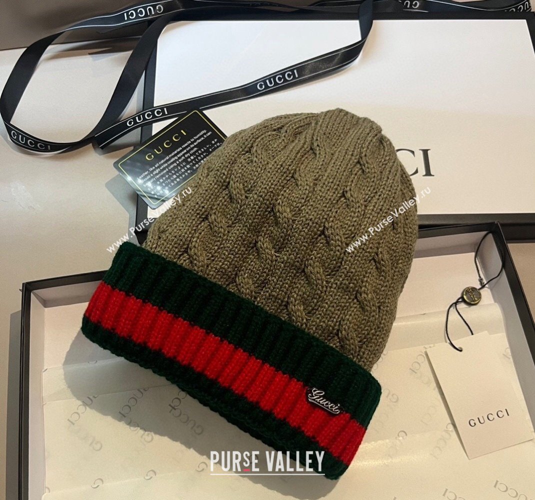 Gucci Knit Hat with Web Green 2023 1123 (XMN-231123065)