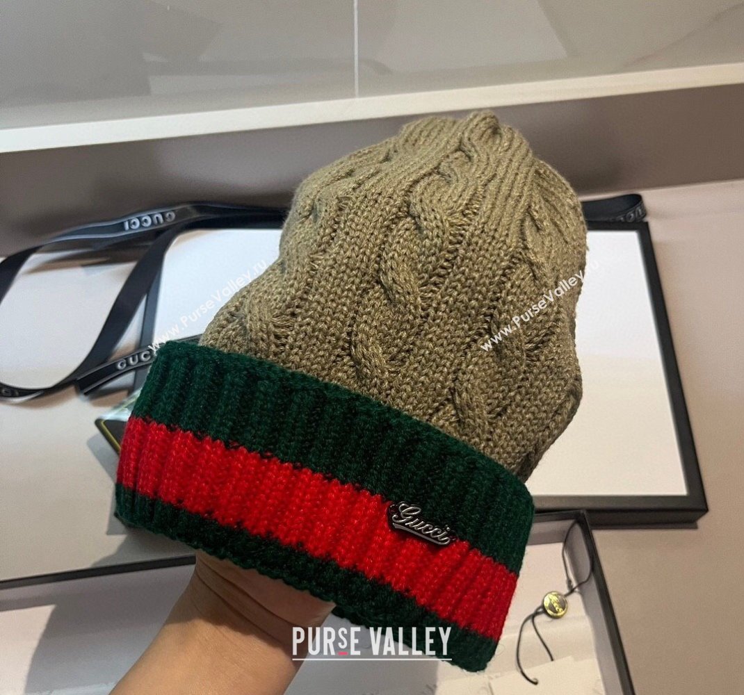 Gucci Knit Hat with Web Green 2023 1123 (XMN-231123065)