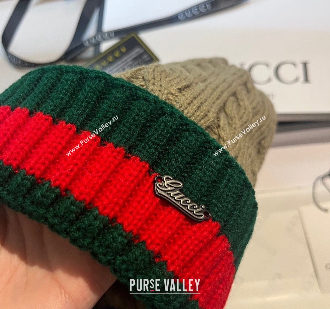 Gucci Knit Hat with Web Green 2023 1123 (XMN-231123065)