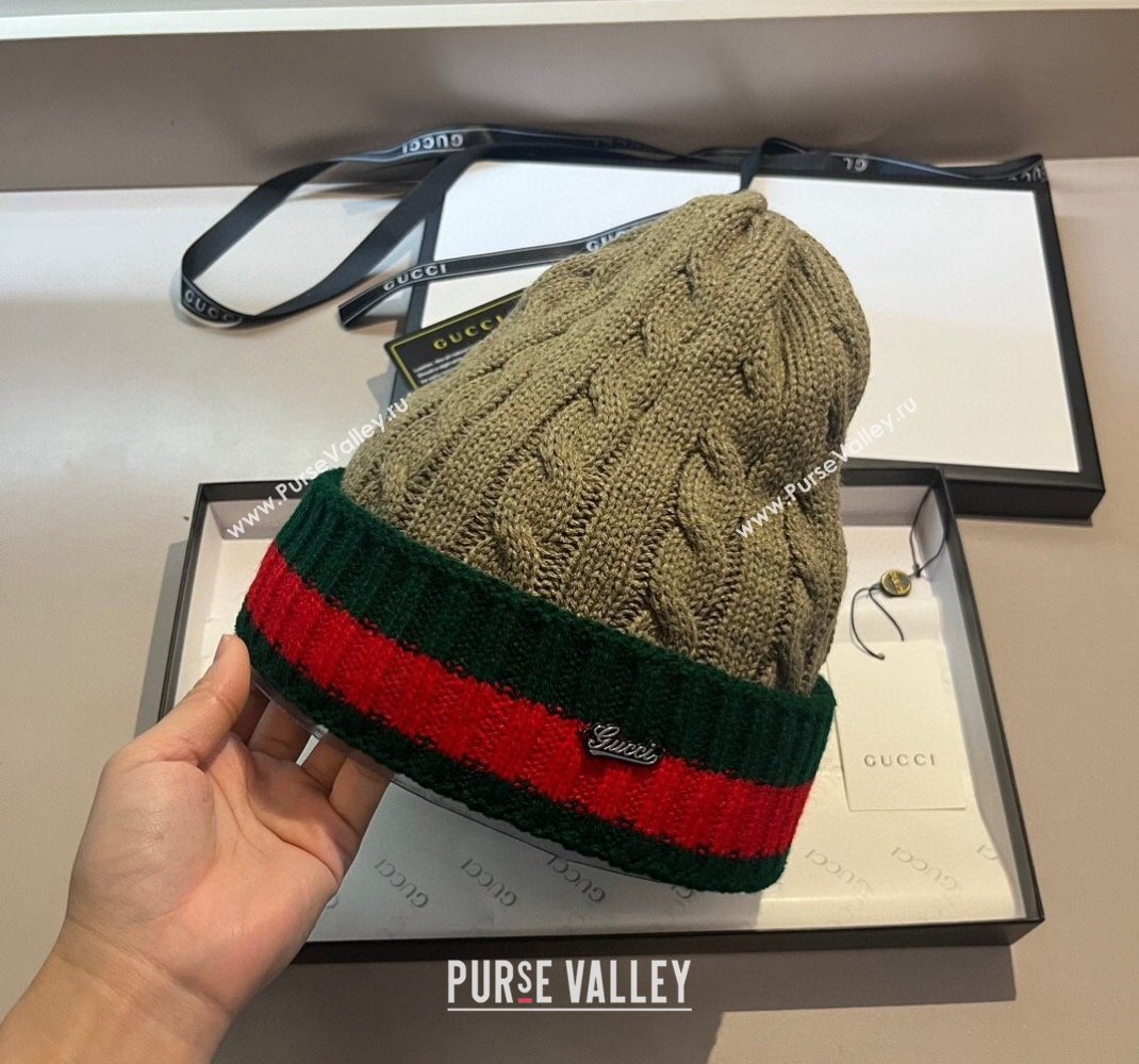 Gucci Knit Hat with Web Green 2023 1123 (XMN-231123065)