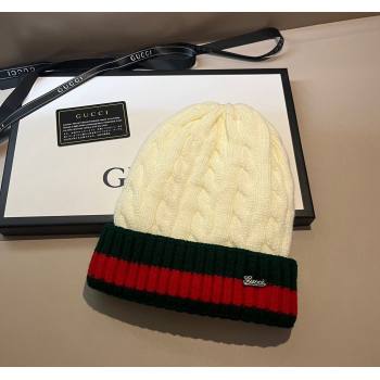 Gucci Knit Hat with Web White 2023 1123 (XMN-231123066)