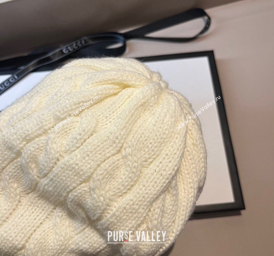 Gucci Knit Hat with Web White 2023 1123 (XMN-231123066)