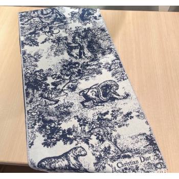 Dior Toile de Jouy Long Scarf 45x190cm Blue 2023 1123 (XMN-231123043)