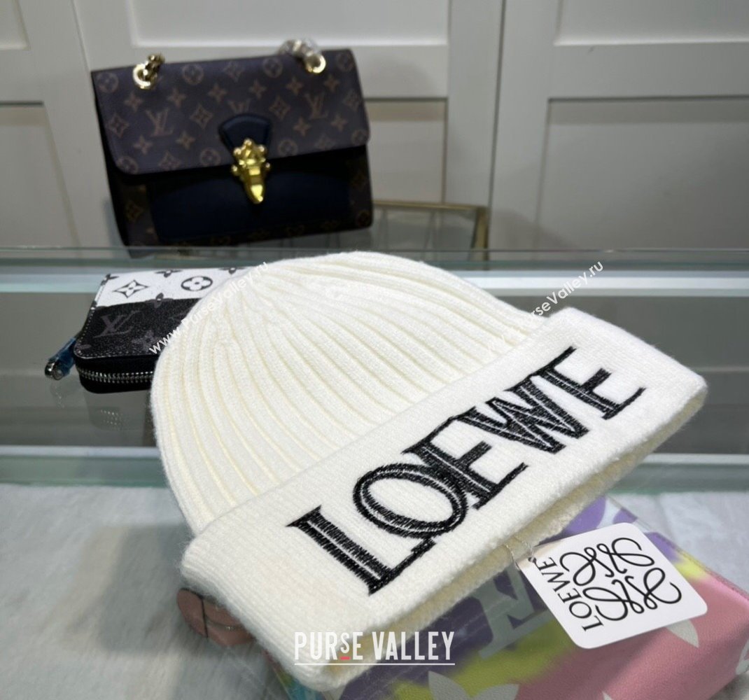 Loewe Knit Hat White 2023 1123 (MAO-231123071)