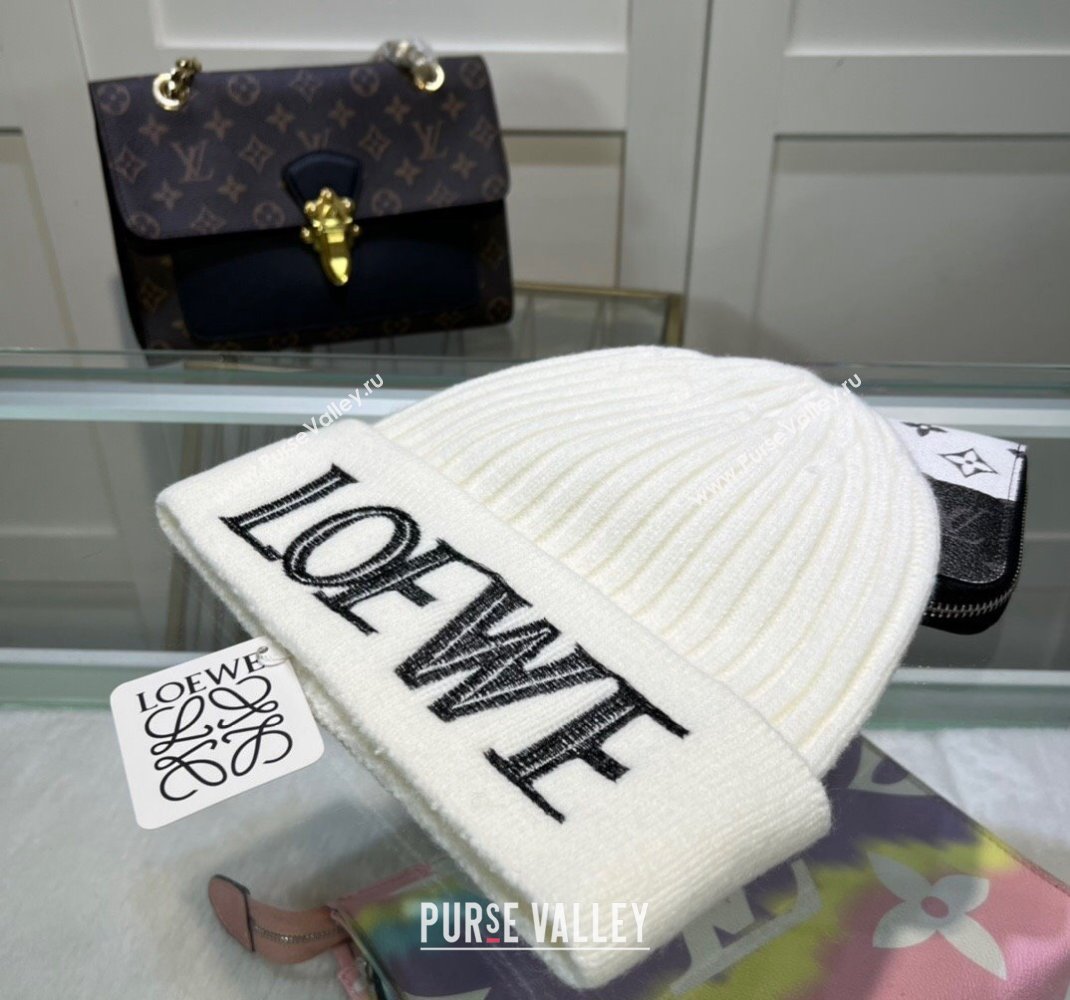 Loewe Knit Hat White 2023 1123 (MAO-231123071)