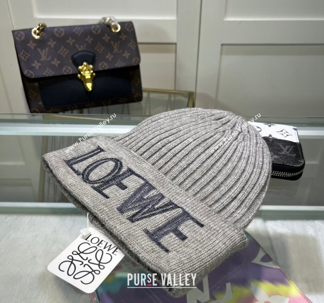 Loewe Knit Hat Grey 2 2023 1123 (MAO-231123072)