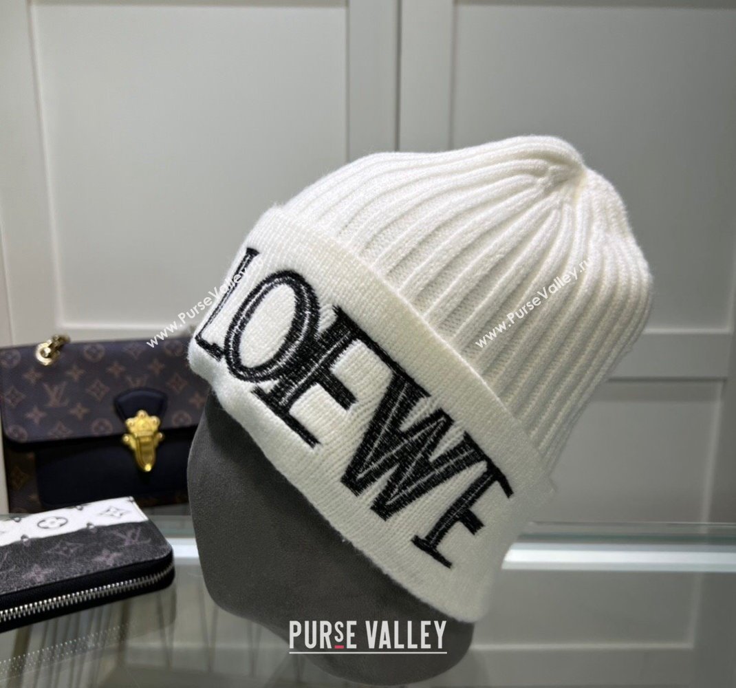 Loewe Knit Hat White 2023 1123 (MAO-231123071)