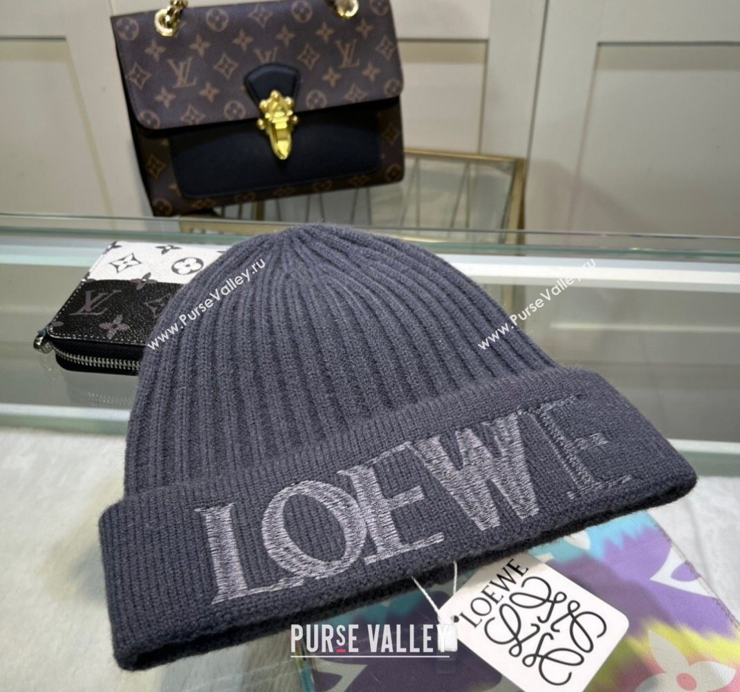 Loewe Knit Hat Dark Grey 2023 1123 (MAO-231123075)