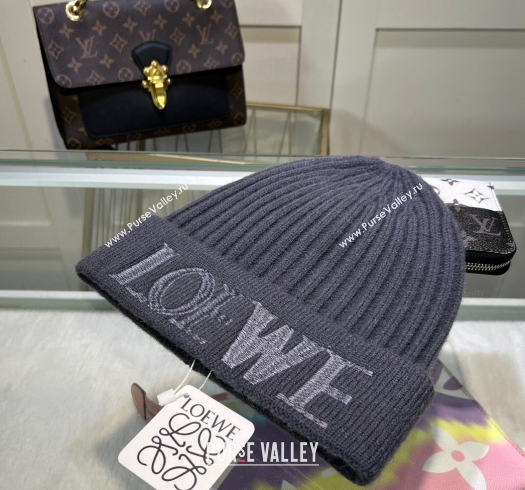 Loewe Knit Hat Dark Grey 2023 1123 (MAO-231123075)