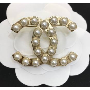 Chanel Pearls CC Brooch Gold 2023 1222 (YF-231222139)