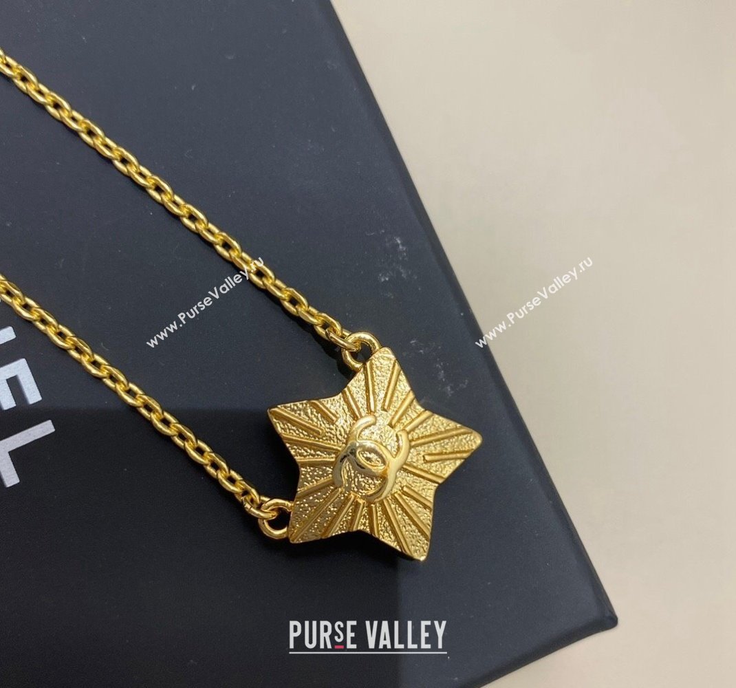 Chanel White Star Pendant Necklace 2023 1222 (YF-231222147)