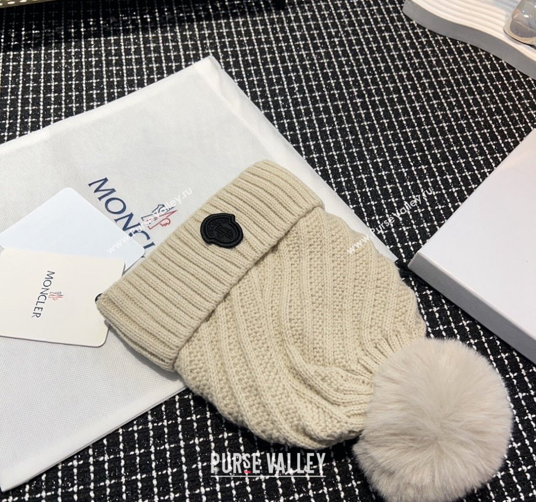 Moncler Knit Hat Light Beige 2023 ML122202 (YF-231222014)