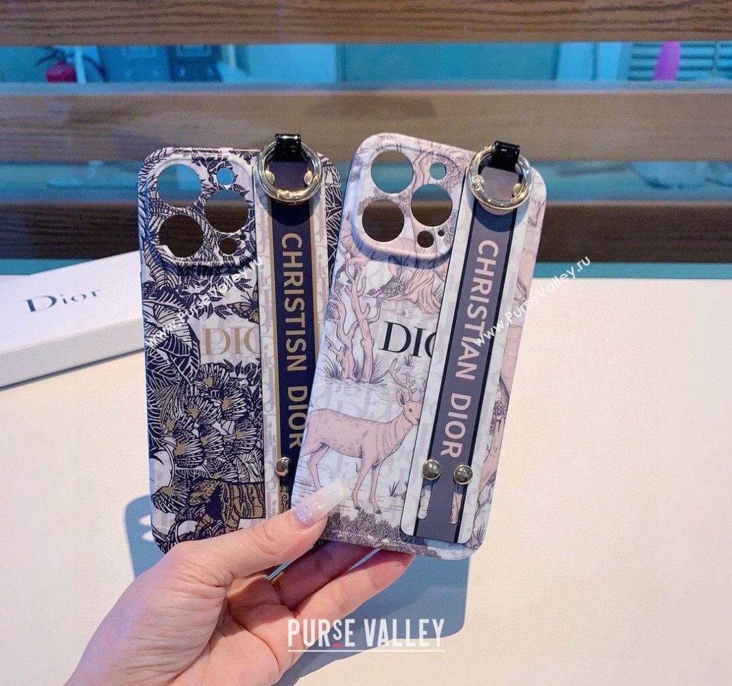 Dior Tiger Print iPhone Holder Blue 2023 1221 (XMN-231221078)