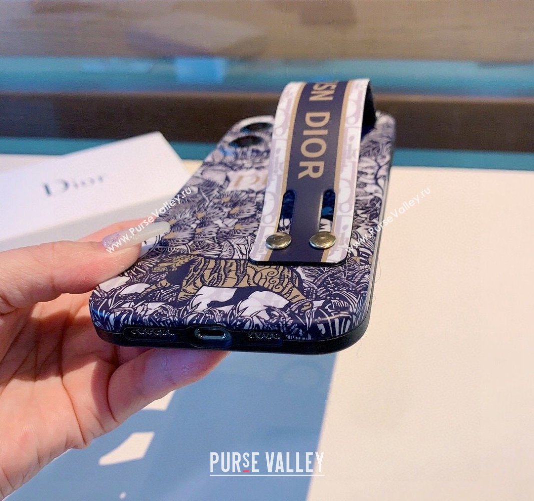 Dior Tiger Print iPhone Holder Blue 2023 1221 (XMN-231221078)