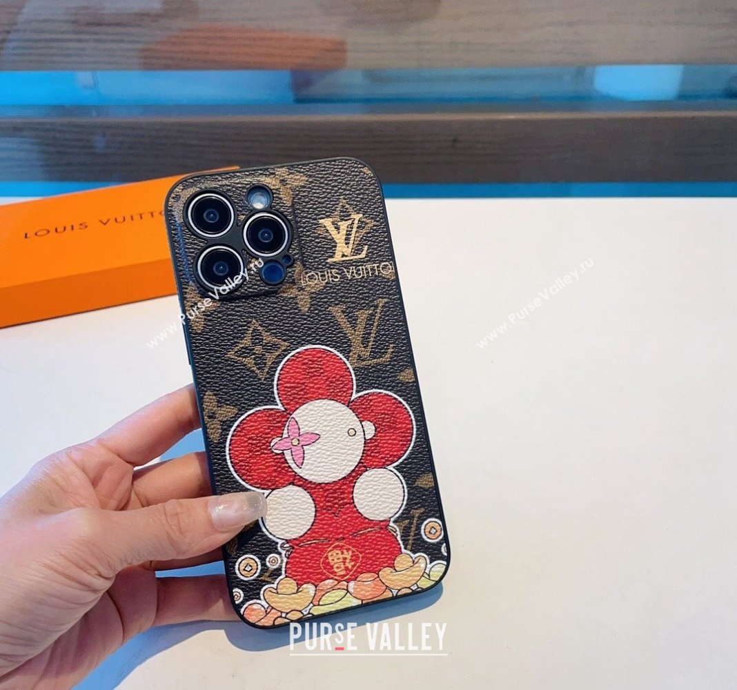 Louis Vuitton Vivienne Chinese New Year iPhone Holder Red/Monogram 2023 1221 (XMN-231221085)