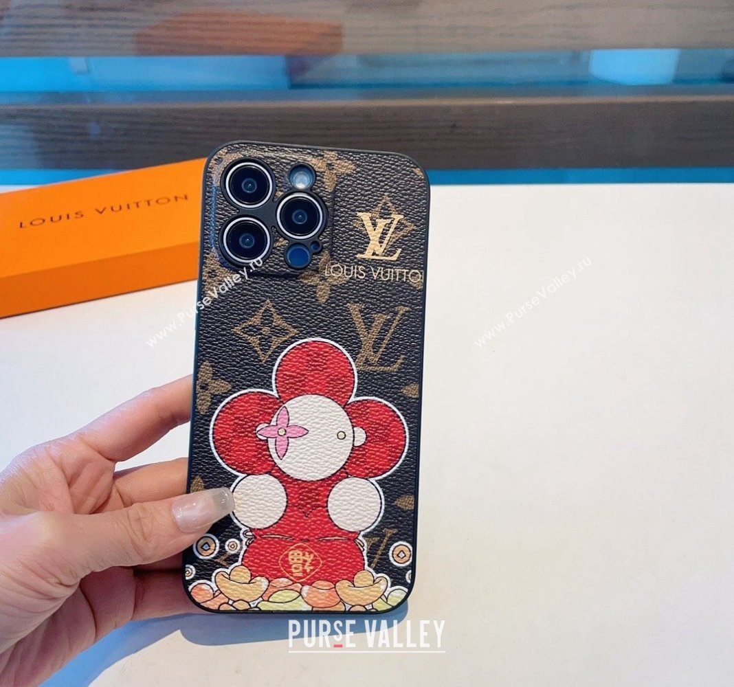 Louis Vuitton Vivienne Chinese New Year iPhone Holder Red/Monogram 2023 1221 (XMN-231221085)