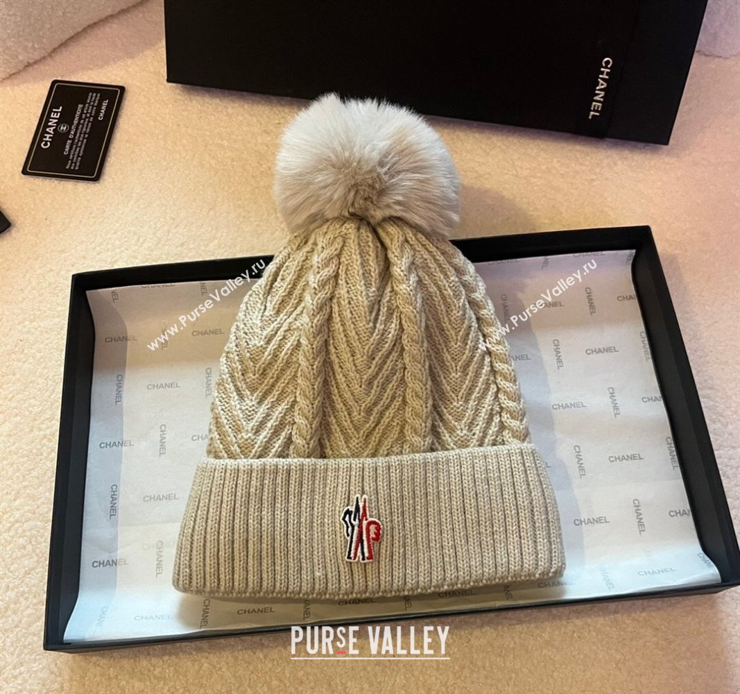 Moncler Knit Hat Beige 2023 ML122201 (XMN-231222011)