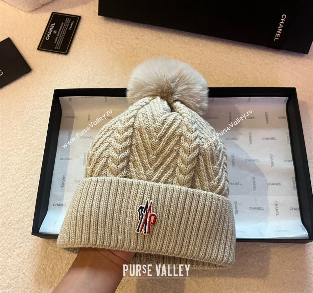 Moncler Knit Hat Beige 2023 ML122201 (XMN-231222011)