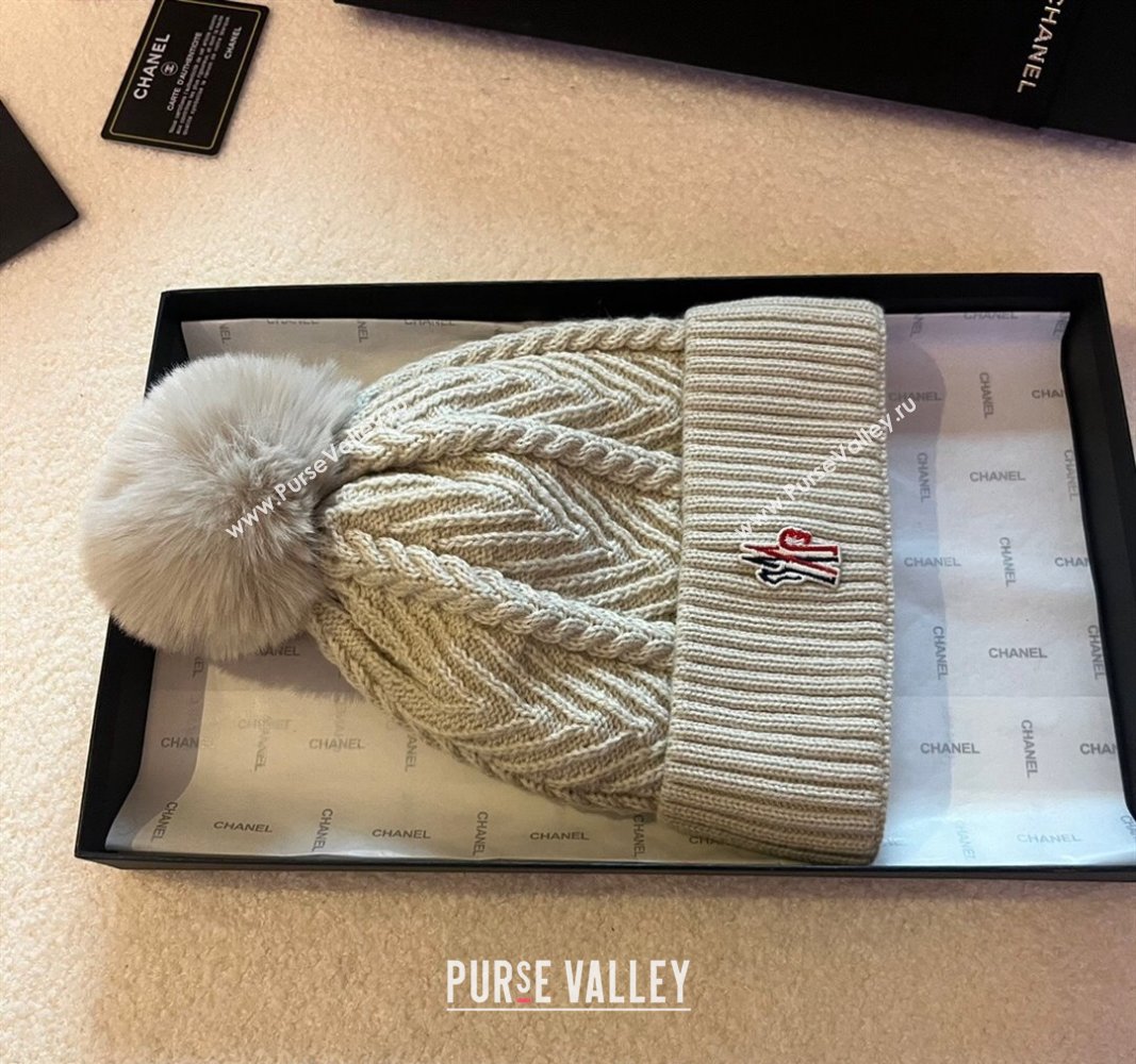 Moncler Knit Hat Beige 2023 ML122201 (XMN-231222011)