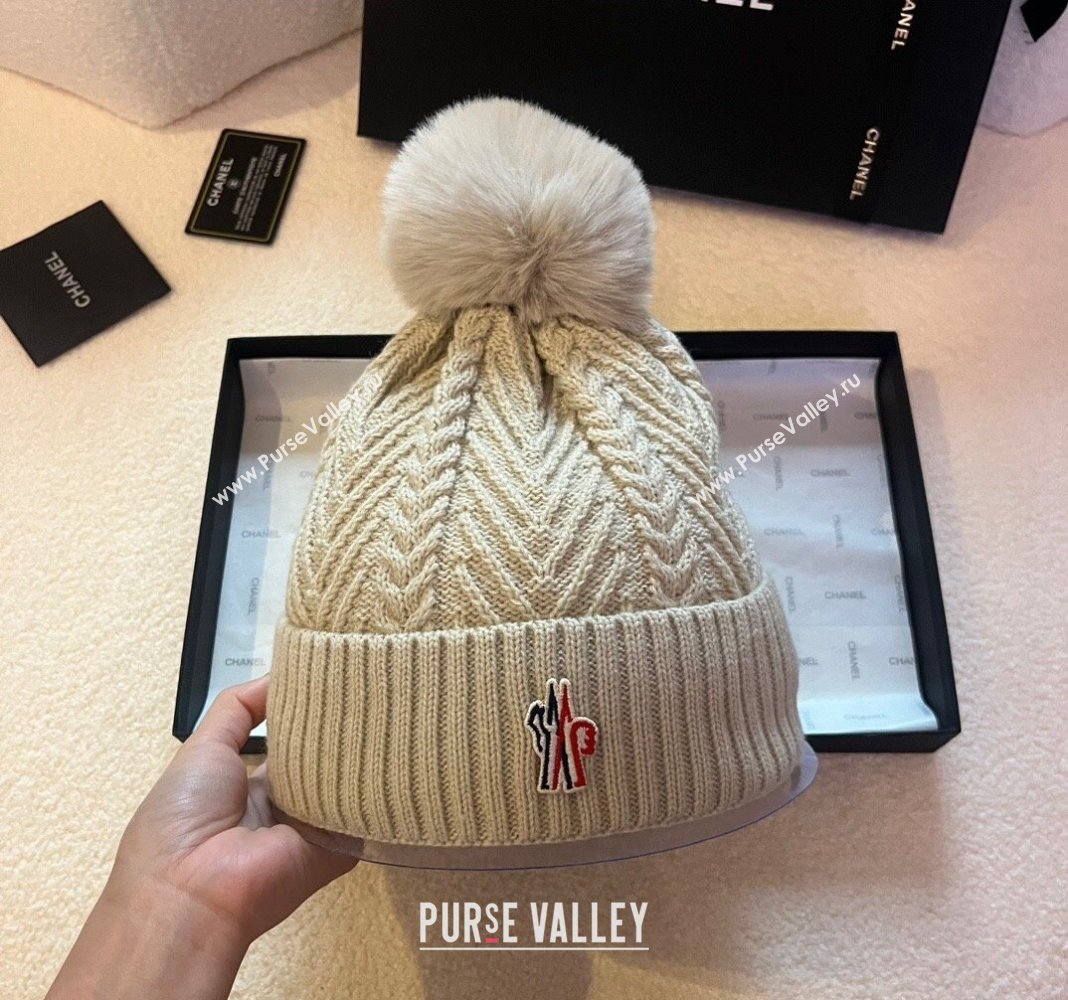 Moncler Knit Hat Beige 2023 ML122201 (XMN-231222011)