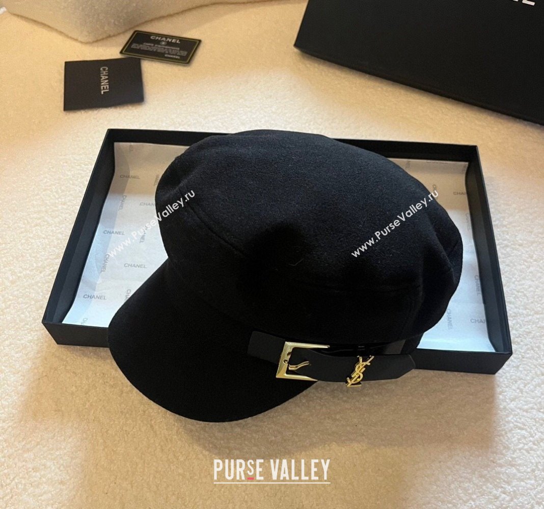 Saint Laurent Buckle Hat Black 2023 YSL122201 (XMN-231222019)