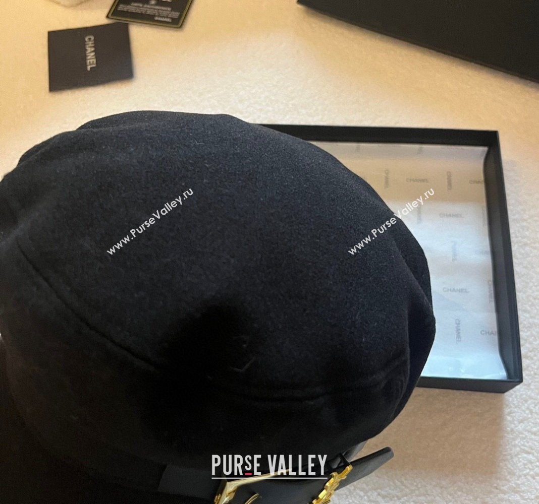 Saint Laurent Buckle Hat Black 2023 YSL122201 (XMN-231222019)